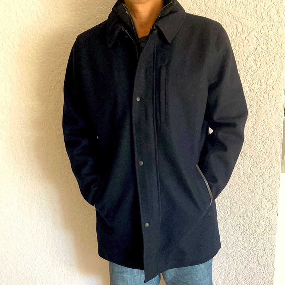 Men Calvin Klein Wool Coat